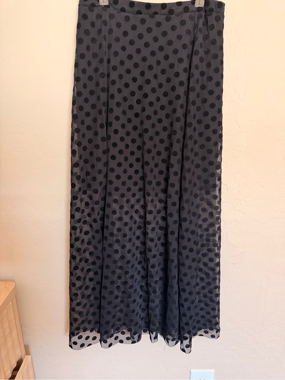 Poof! Black Polka Dot Maxi Skirt